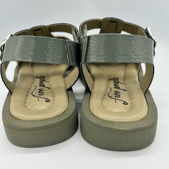 Free People Finn Fisherman Platform Sandals in Sea Serpent Green - Picture 8 of 9